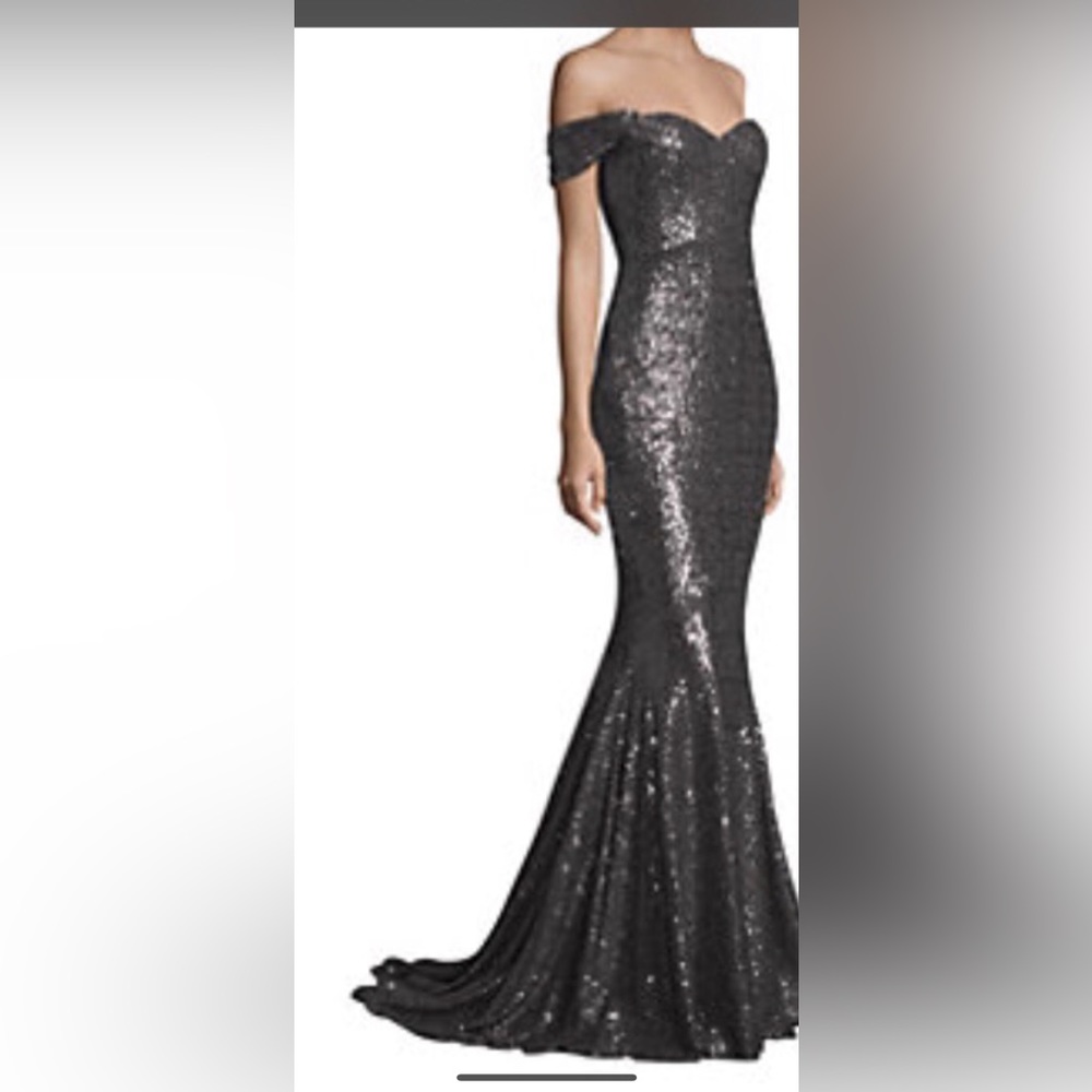 Platinum sequin mermaid gown